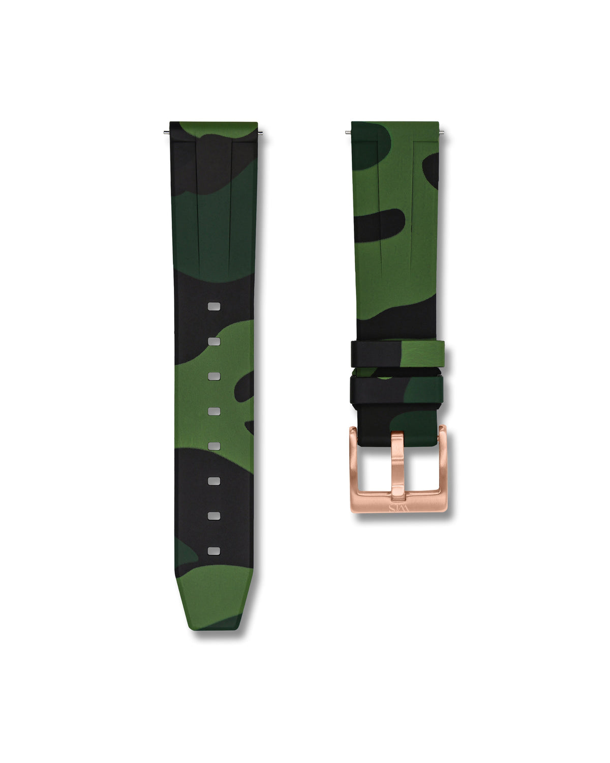 Green Camo Quick Release Rubber Strap 20mm