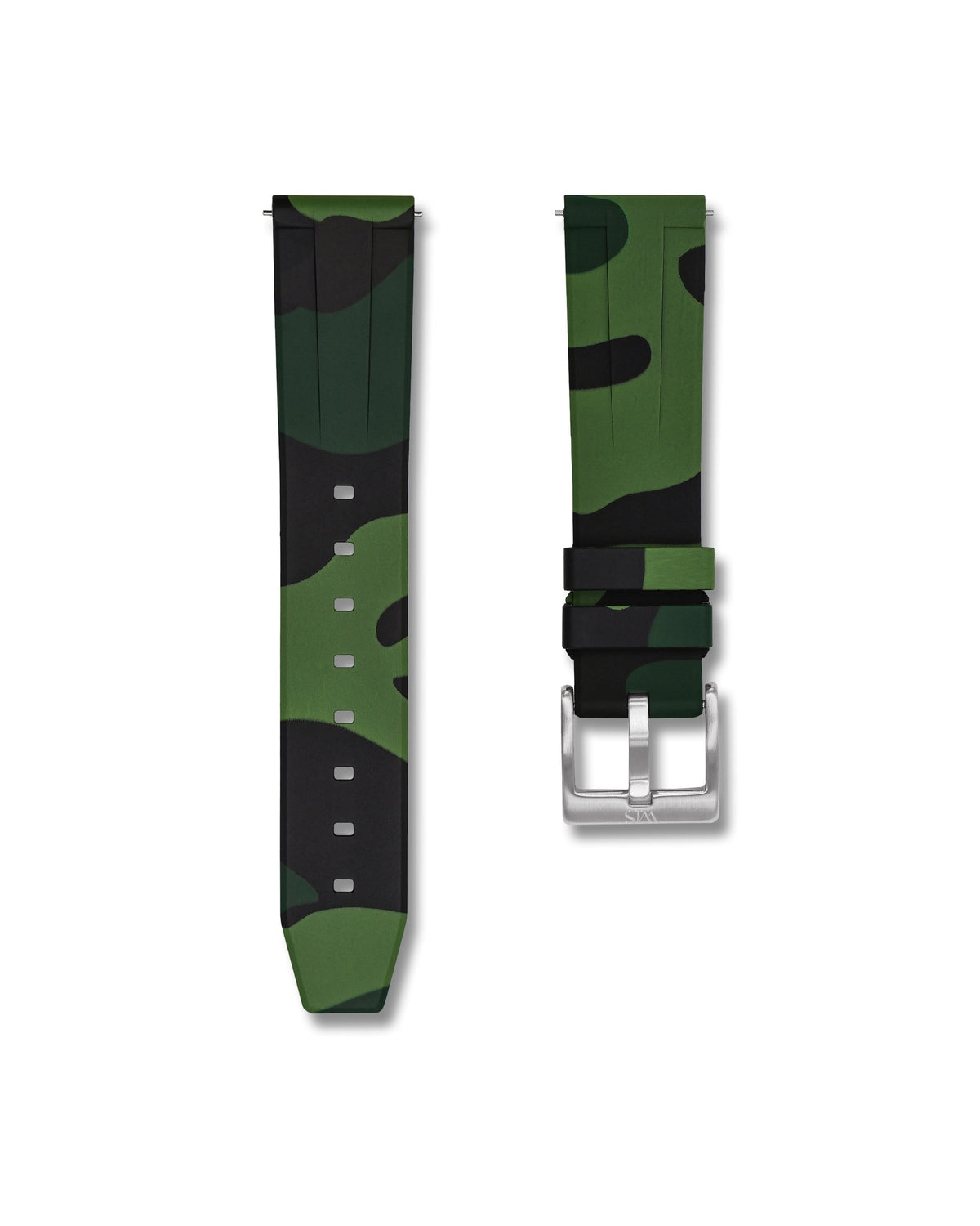Green Camo Quick Release Rubber Strap 20mm