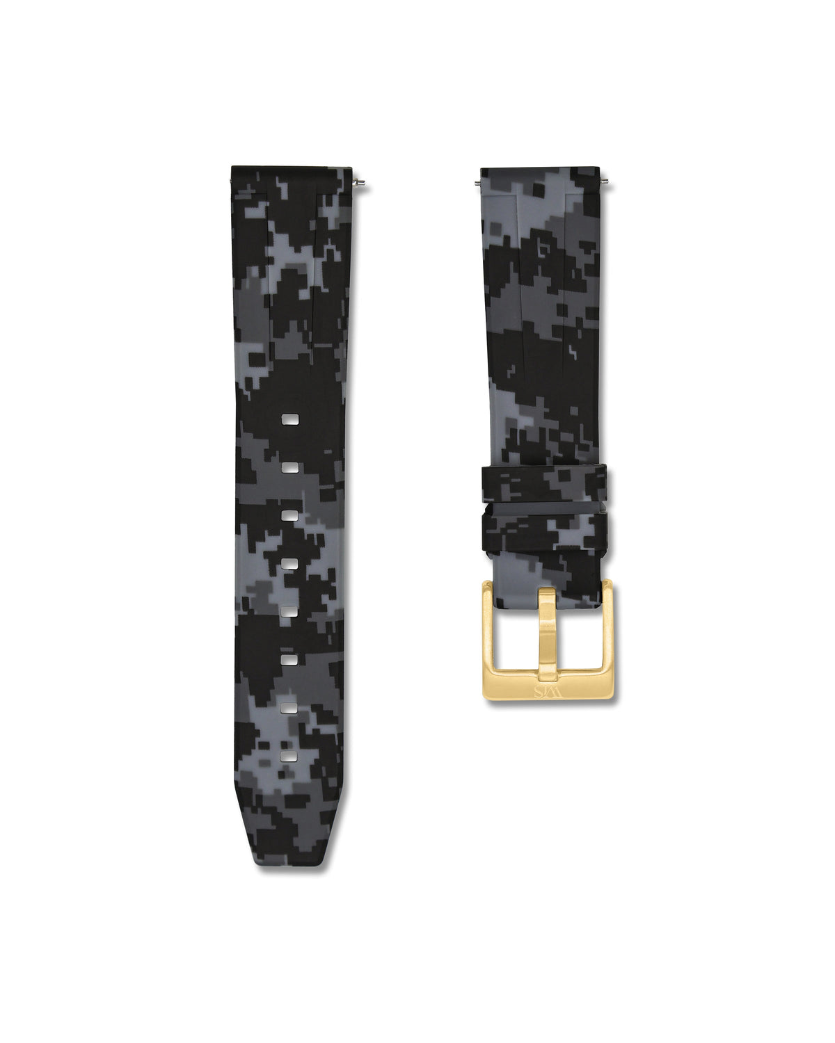 Grey Digital Camo Quick Release Rubber Strap 20mm