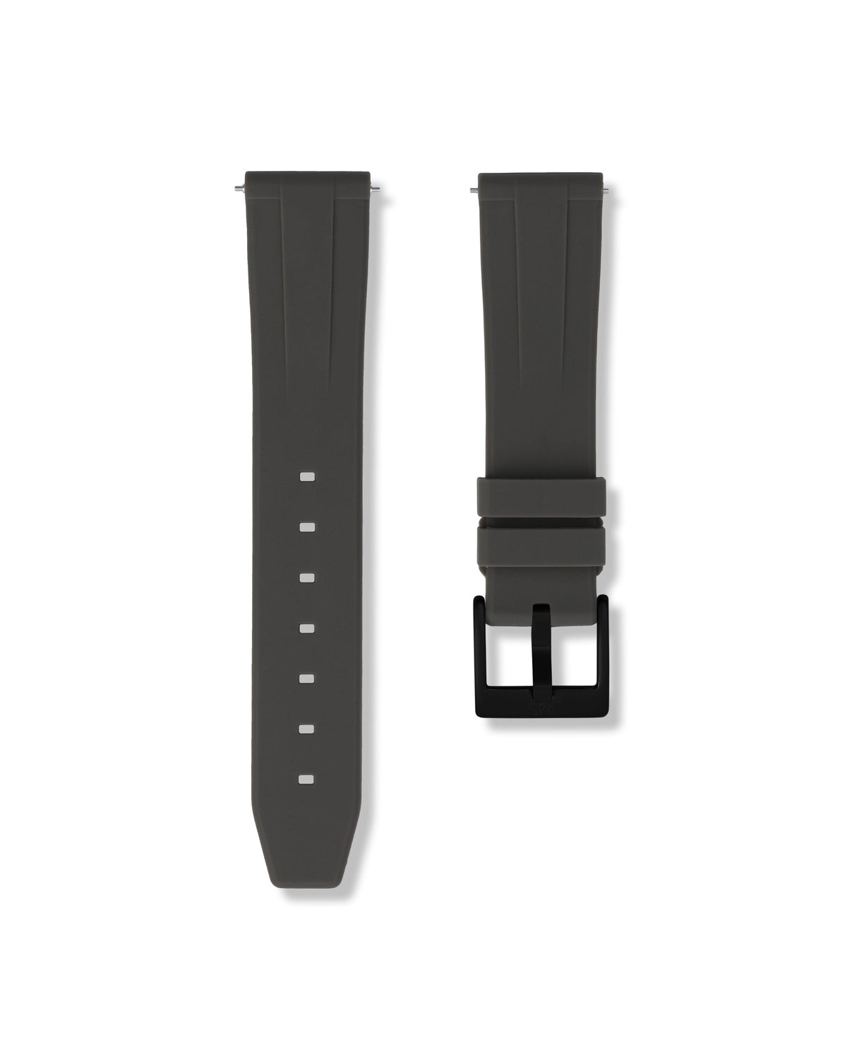 Charcoal Grey Quick Release Rubber Strap 20mm