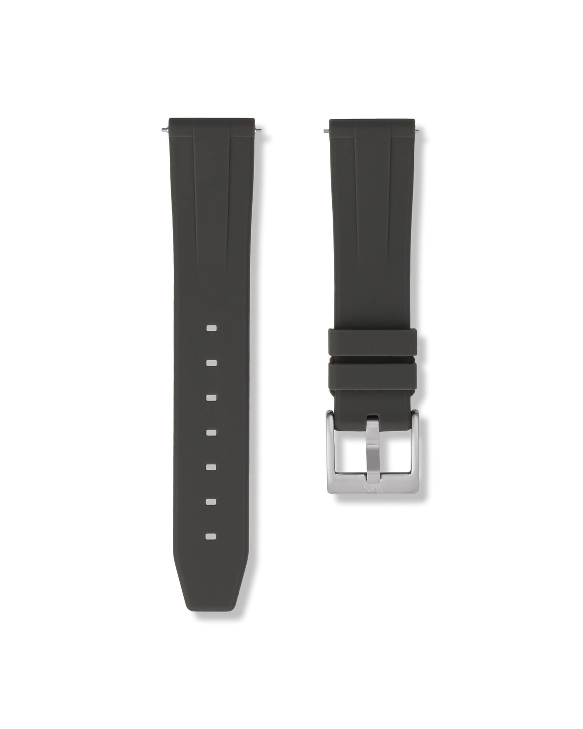Charcoal Grey Quick Release Rubber Strap 20mm