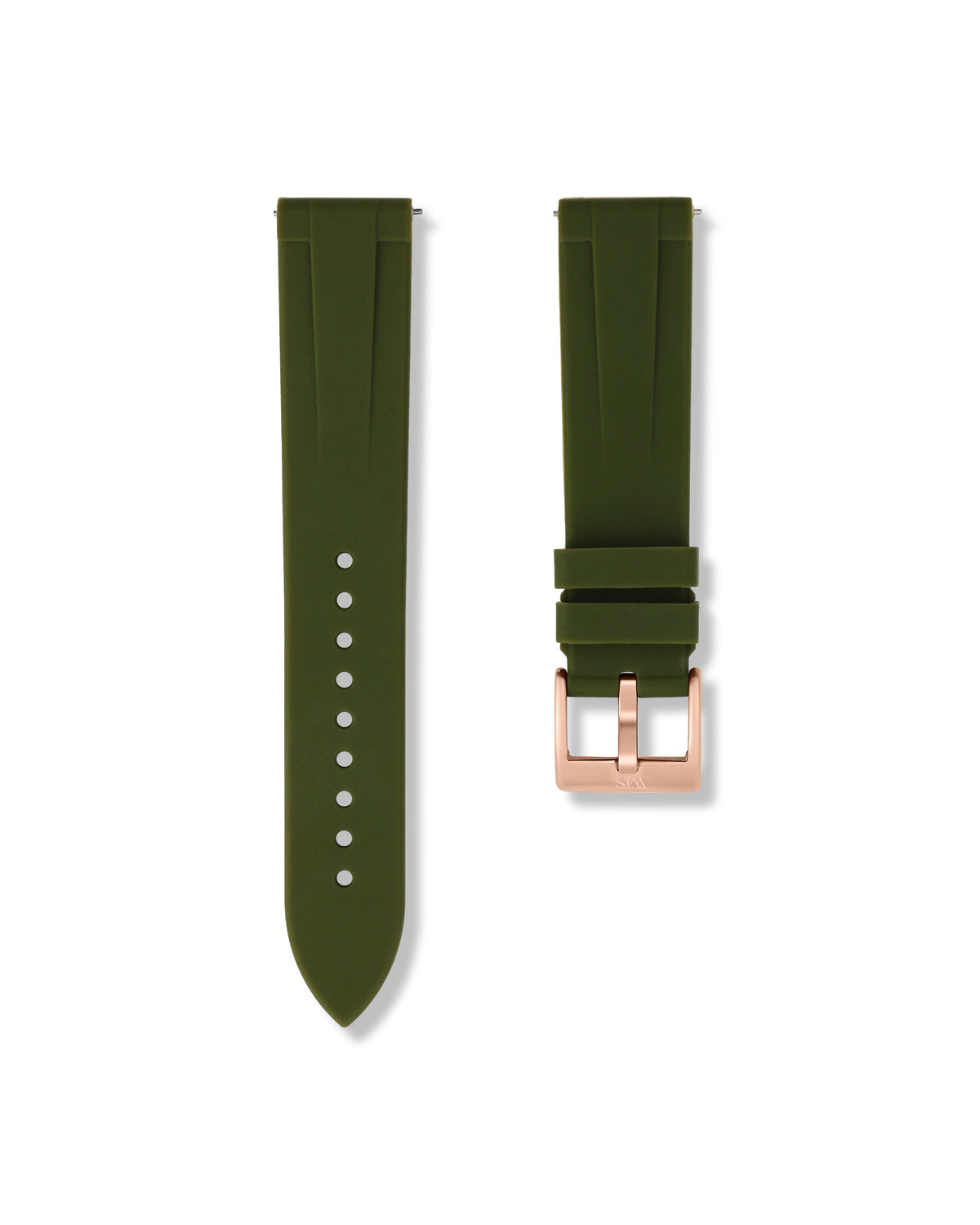 Olive Green Quick Release Rubber Strap 20mm