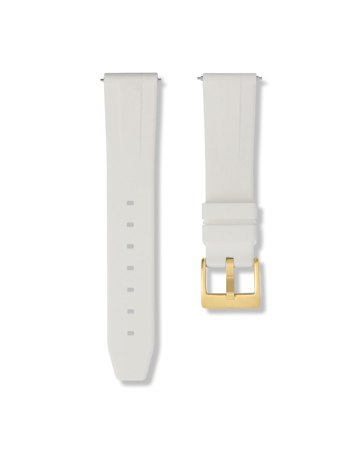 Polar White Quick Release Rubber Strap 21mm