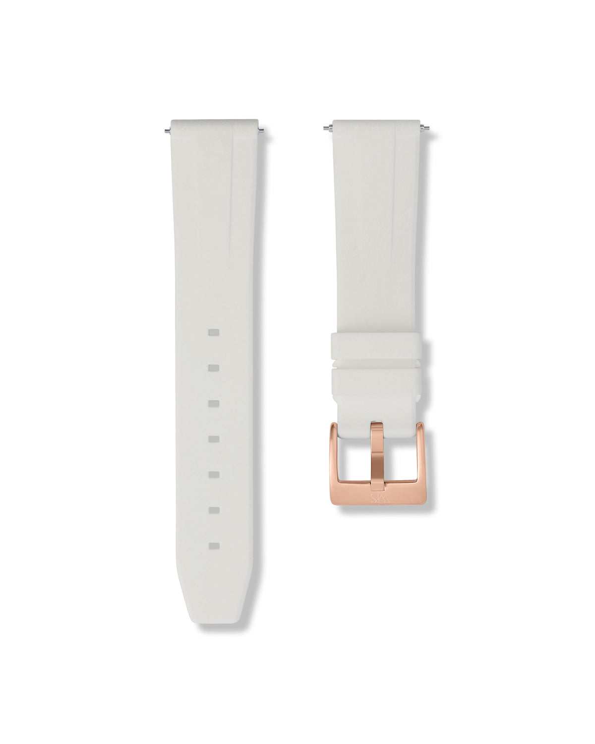 Polar White Quick Release Rubber Strap 21mm