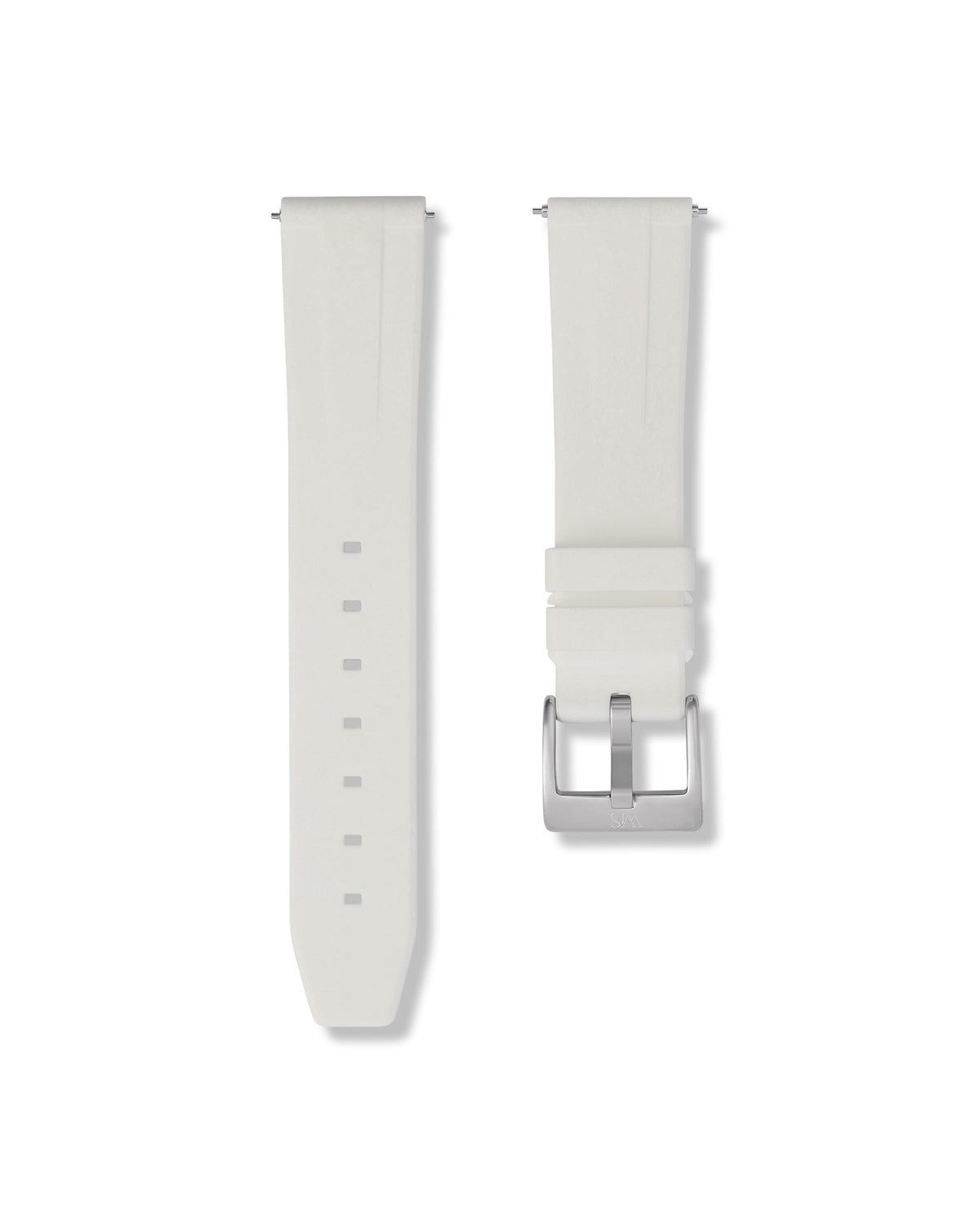 Polar White Quick Release Rubber Strap 23mm