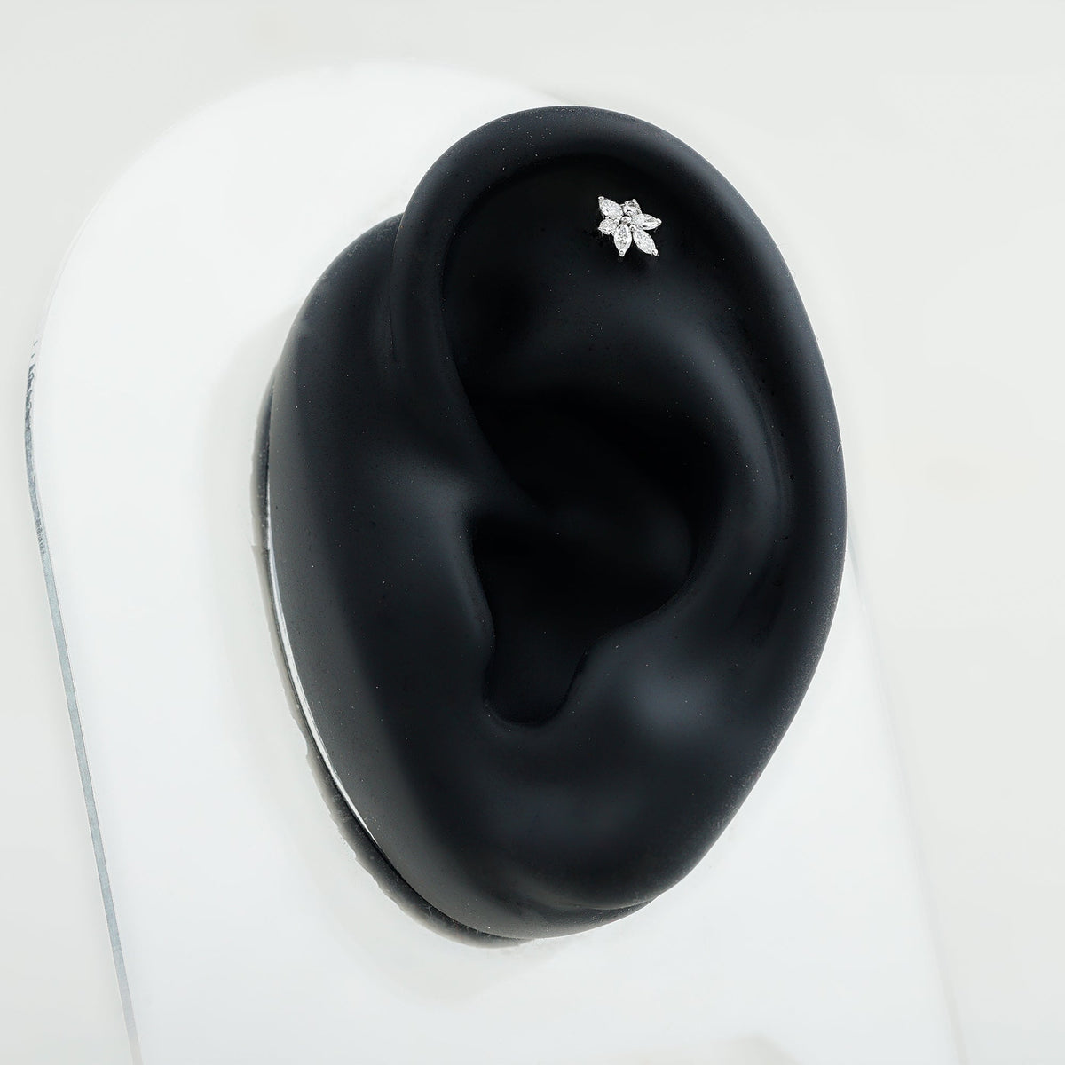 Marquise and Round Moissanite Cluster Floral Earring