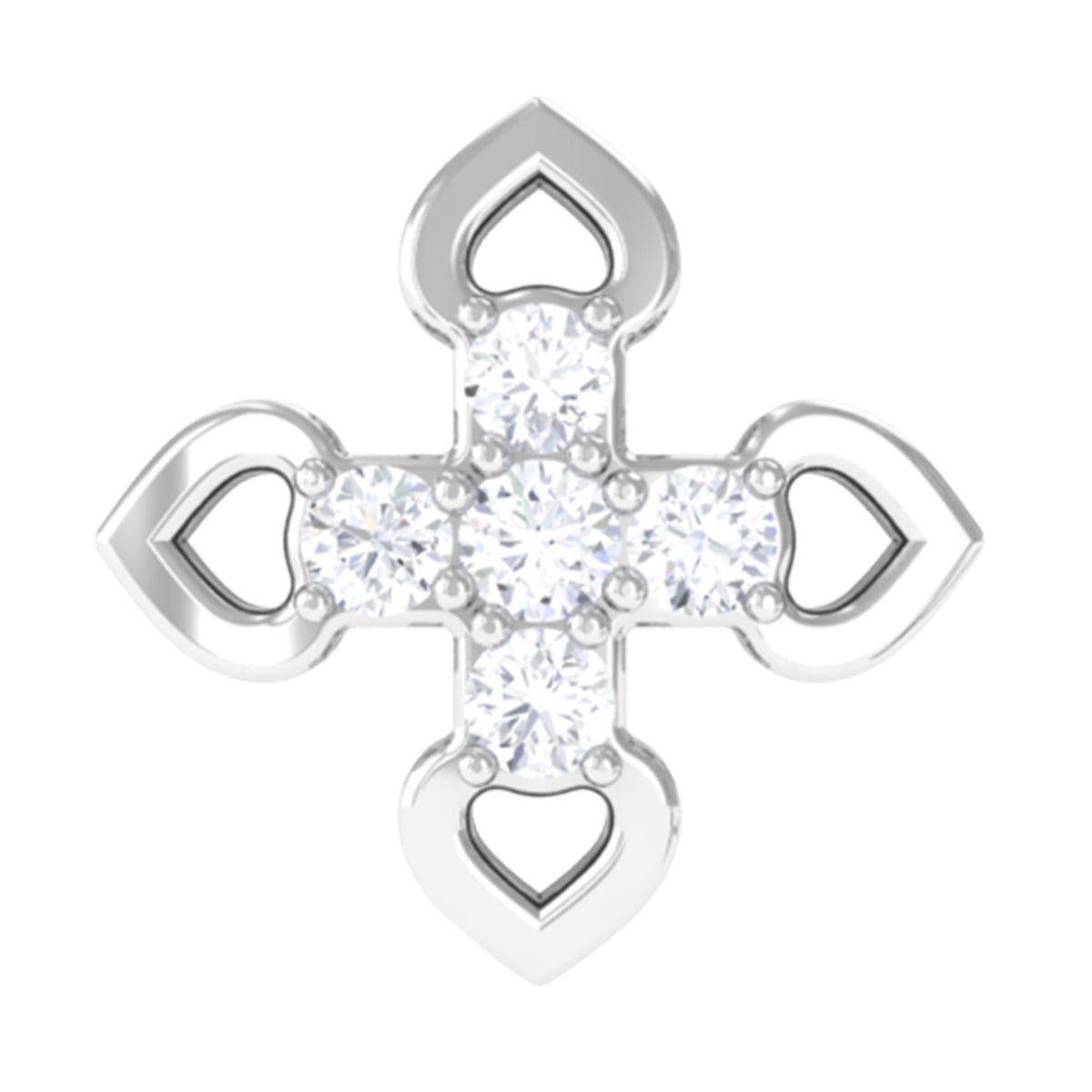 Real Diamond Floral Earring for Cartilage Piercing