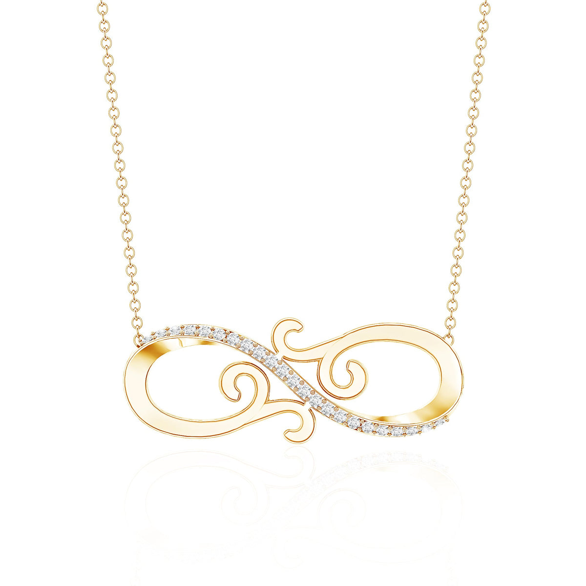 Certified Diamond Infinity Necklace in Prong Setting