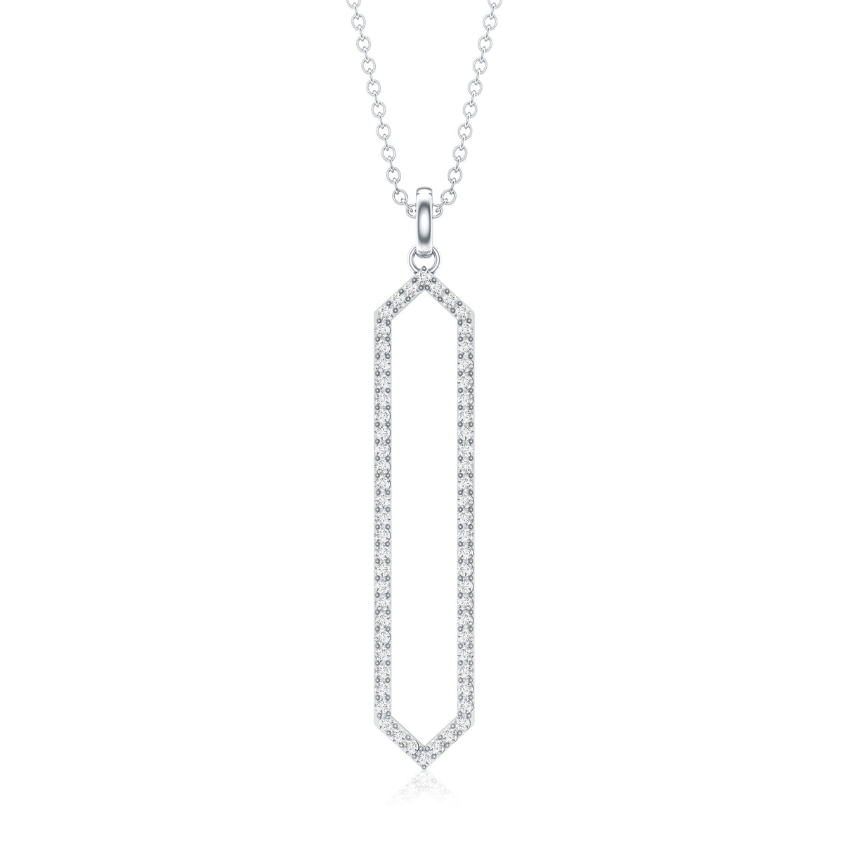Certified Diamond Geometric Necklace For Women