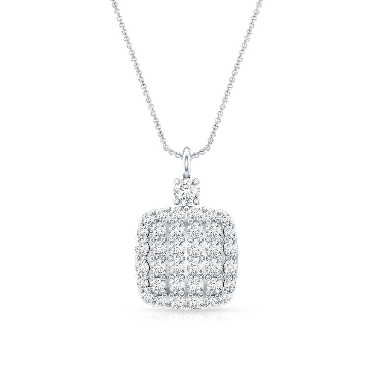 Certified Brilliant Cut Diamond Pendant Necklace