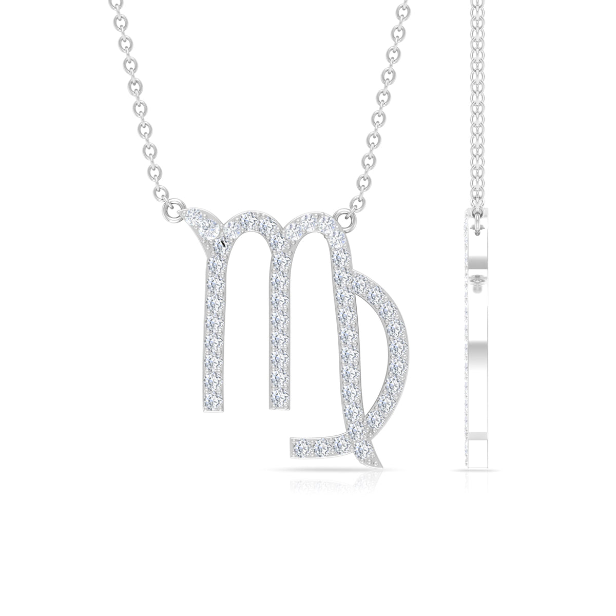 Certified Lab Grown Diamond Zodiac Virgo Necklace