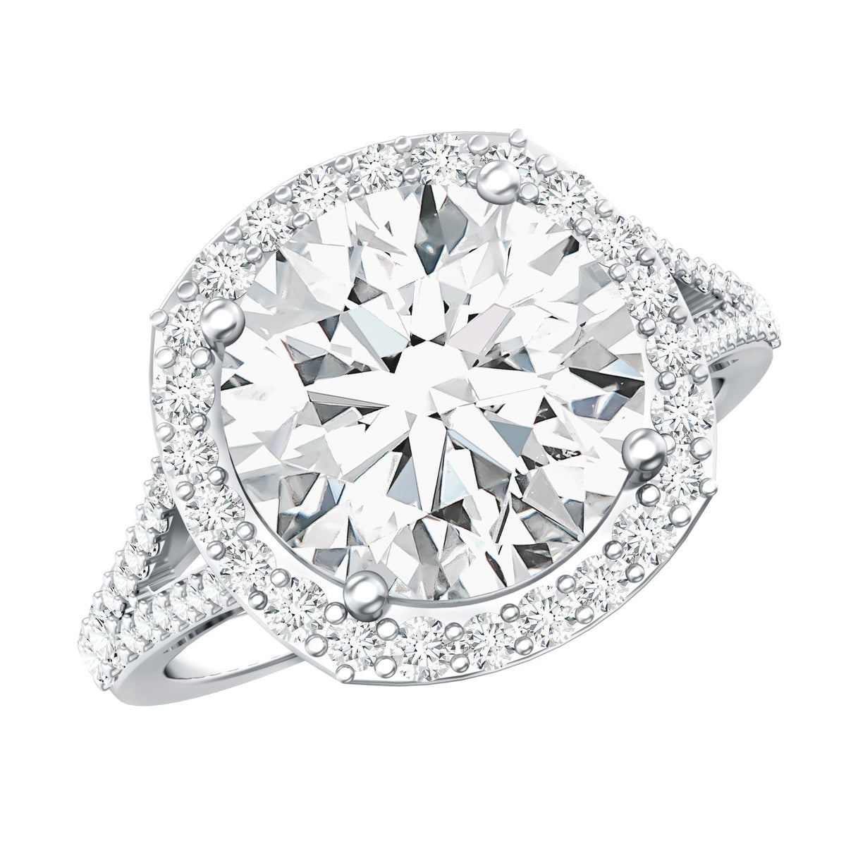 5 Carat Lab Grown Big Diamond Engagement Ring with IGI Certificate
