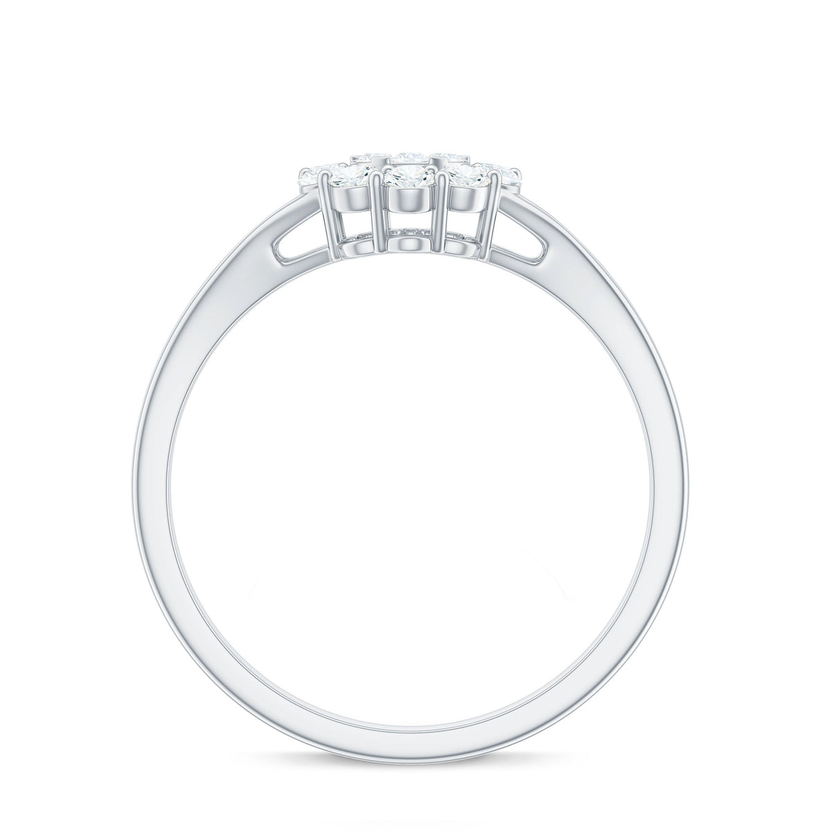 Certified Real Diamond Cluster Ring with Halo
