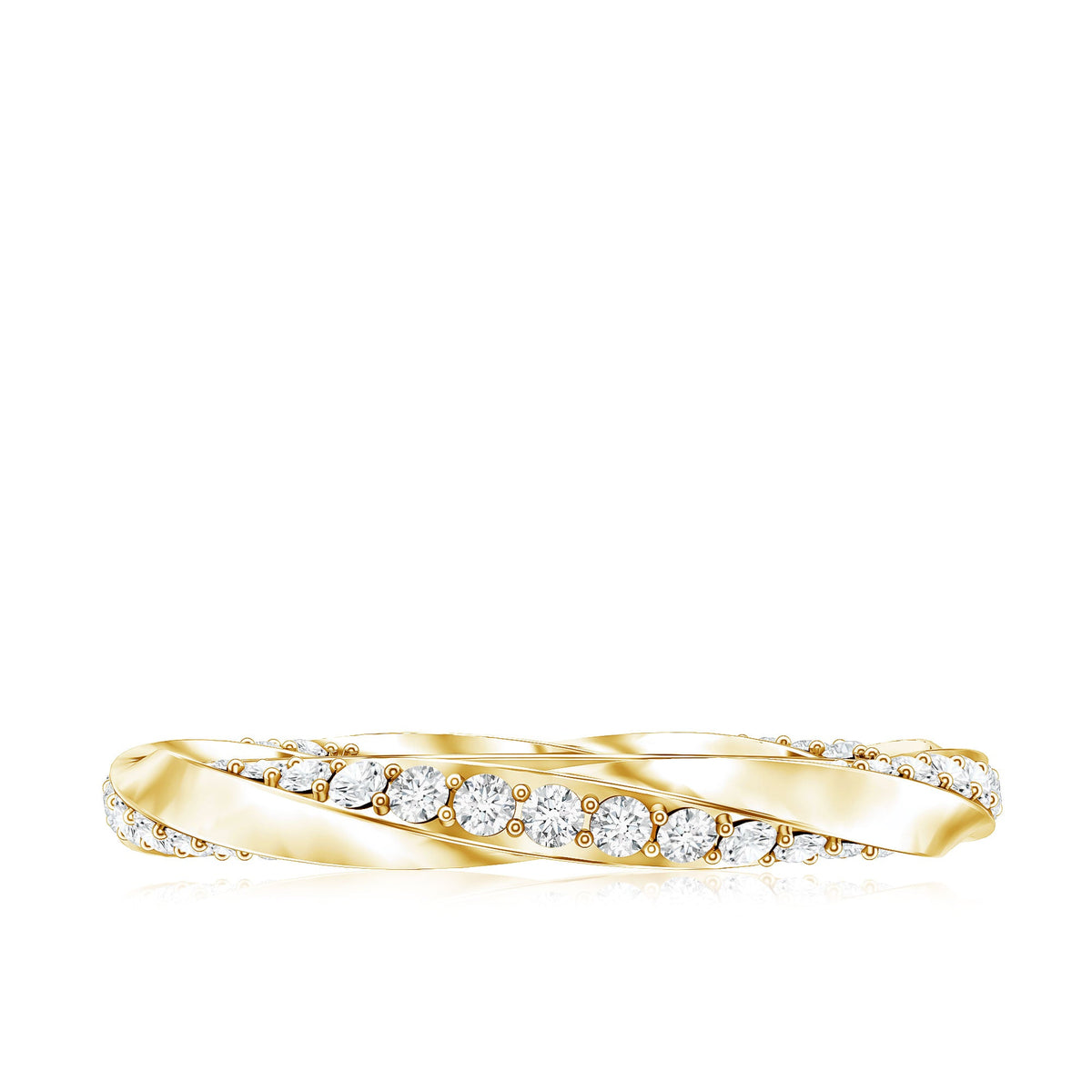 Certified Real Diamond Twisted Eternity Ring