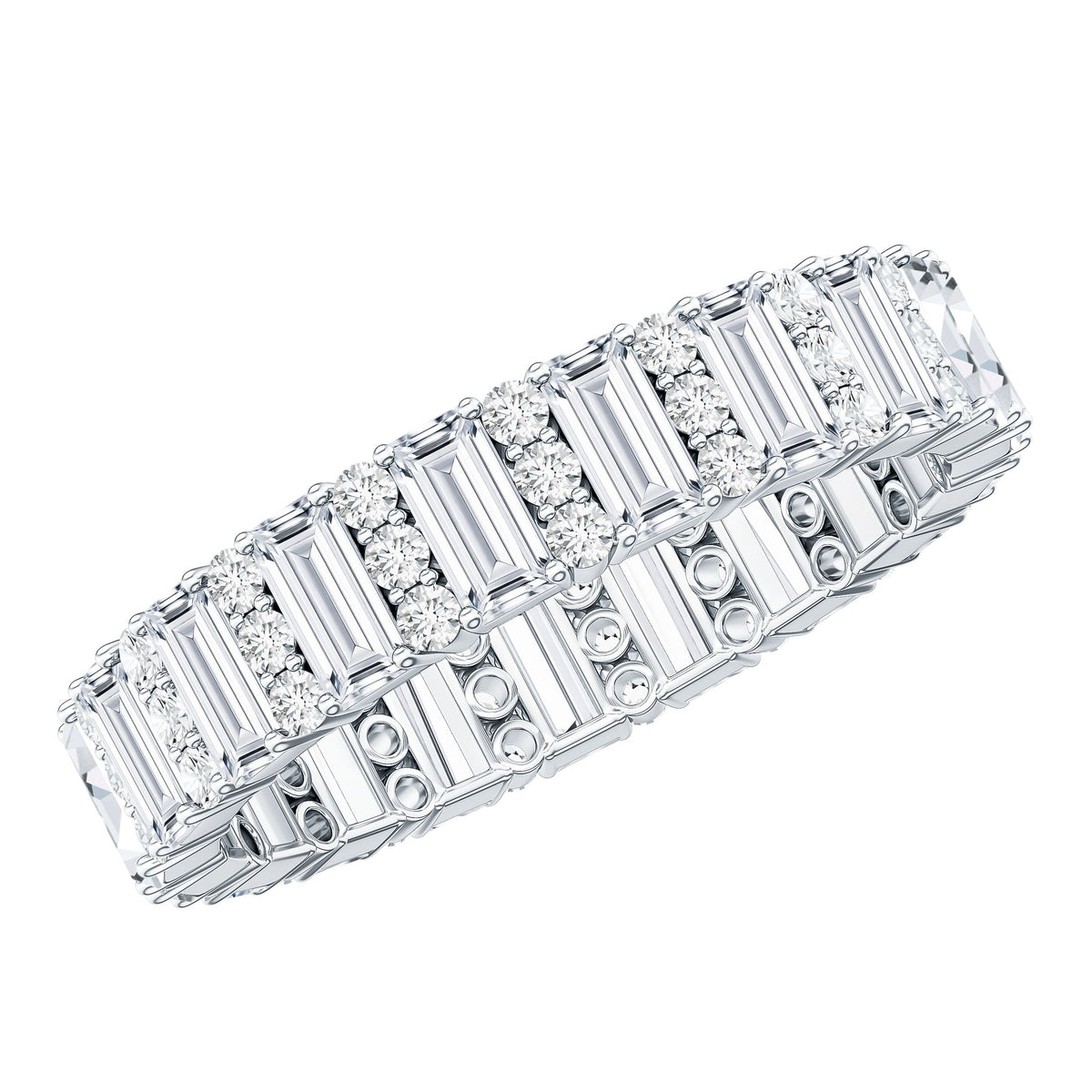 Certified Moissanite Wedding Anniversary Band for Women