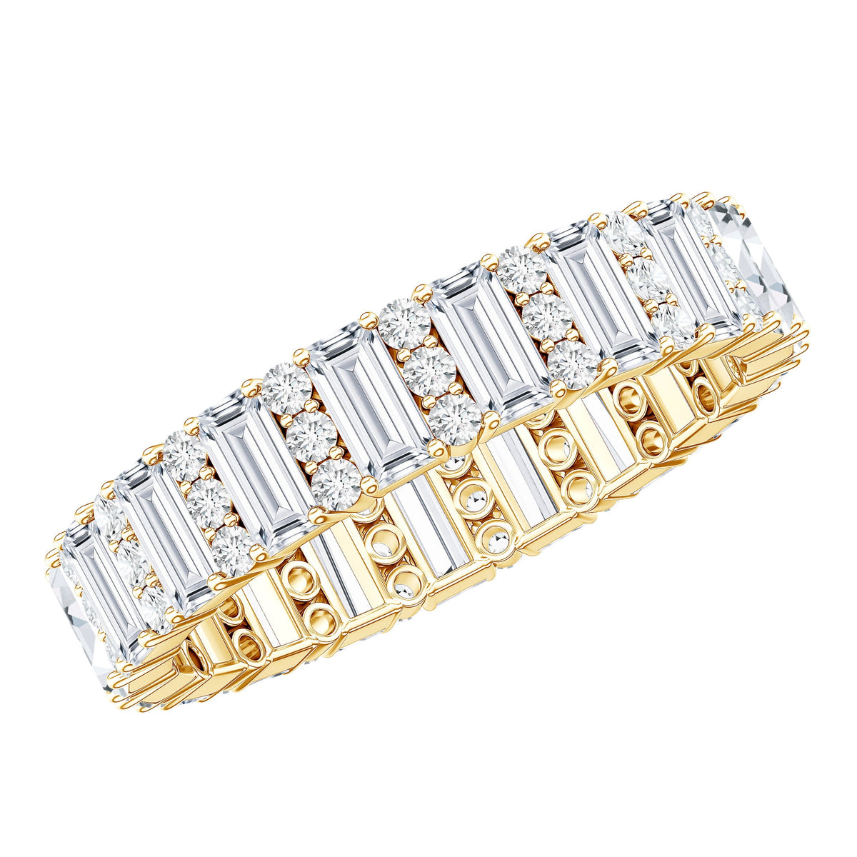 Certified Moissanite Wedding Anniversary Band for Women