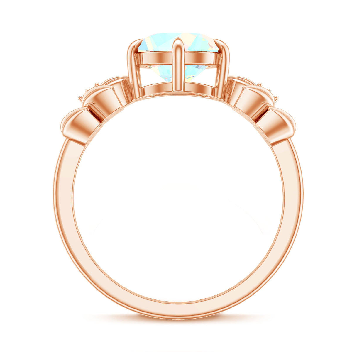 Nature Inspired 2 Carat Ethiopian Opal Diamond Engagement Ring