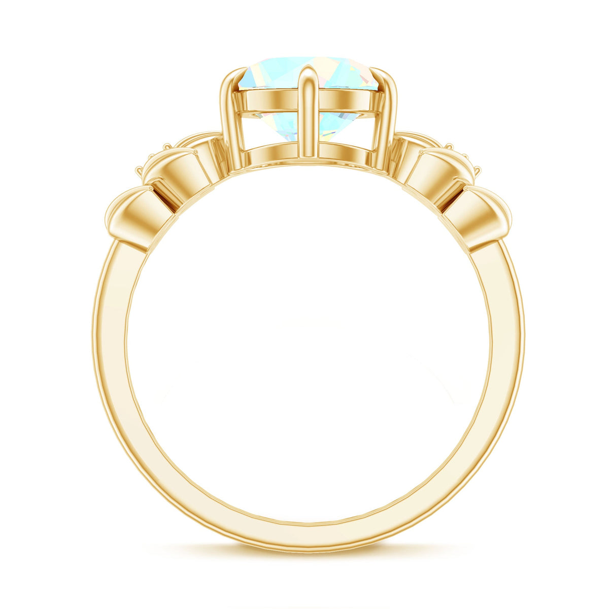 Nature Inspired 2 Carat Ethiopian Opal Diamond Engagement Ring