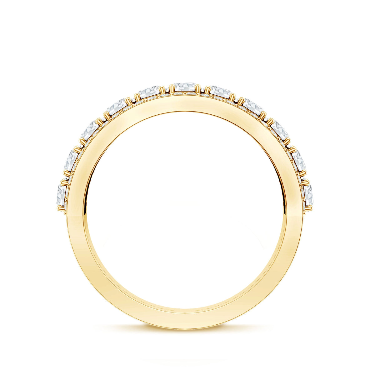 Certified Moissanite Wedding Anniversary Band Ring for Women