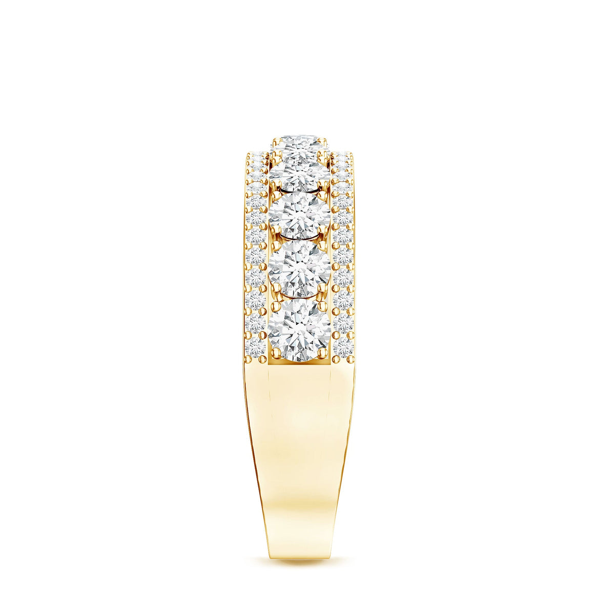 Certified Moissanite Wedding Anniversary Band Ring for Women
