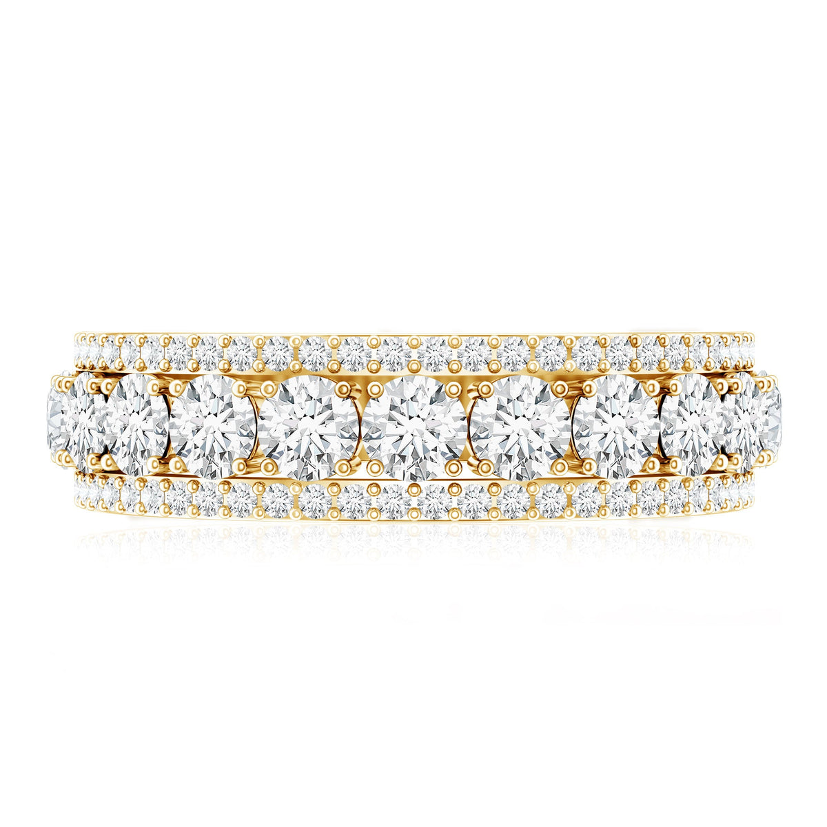 Certified Moissanite Wedding Anniversary Band Ring for Women