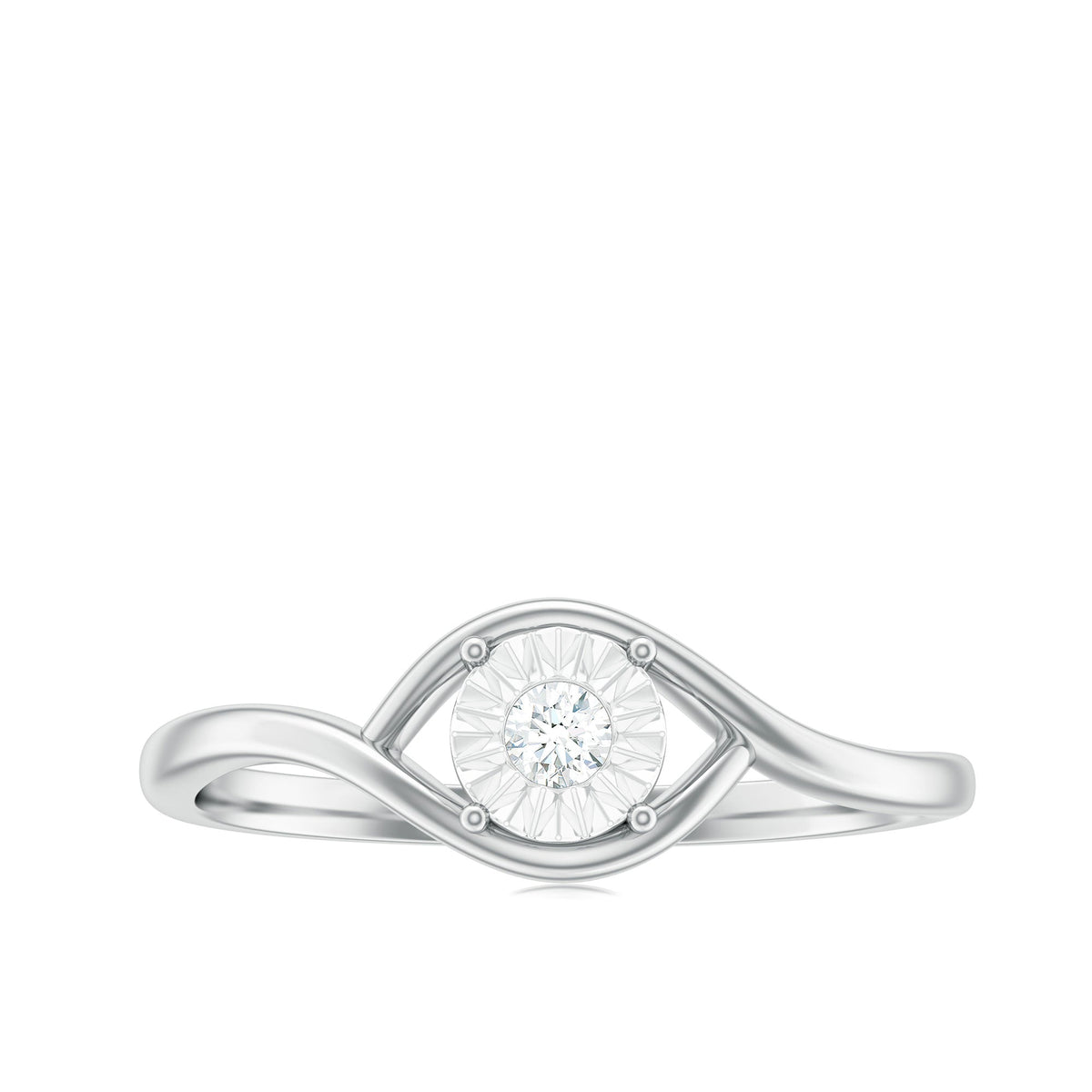 Certified Real Diamond Minimal Promise Ring for Women