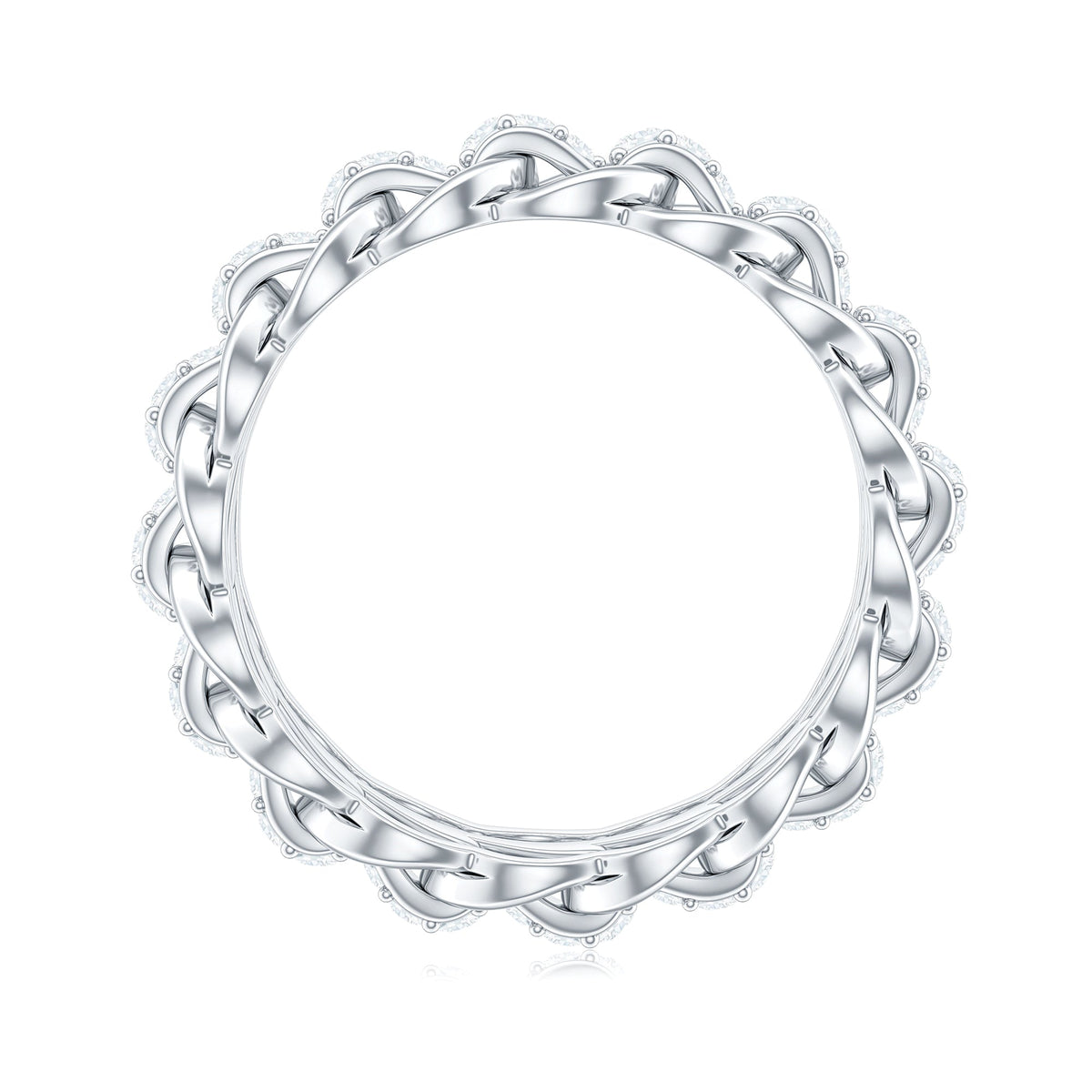 Certified Moissanite Eternity Wedding Band for Women