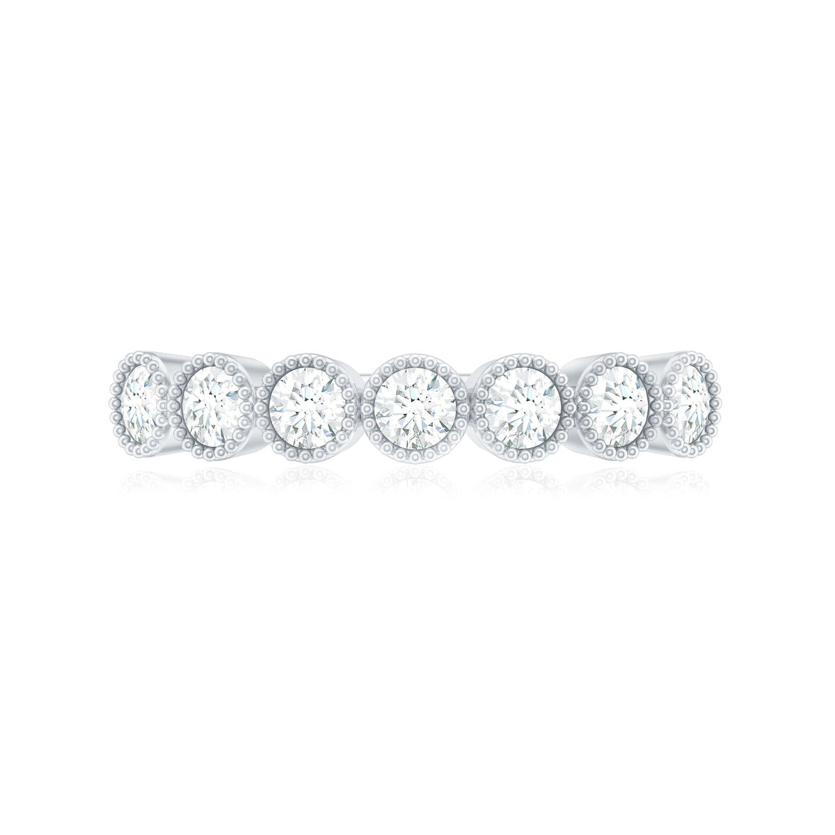 Certified Diamond Anniversary Band in Bezel Setting