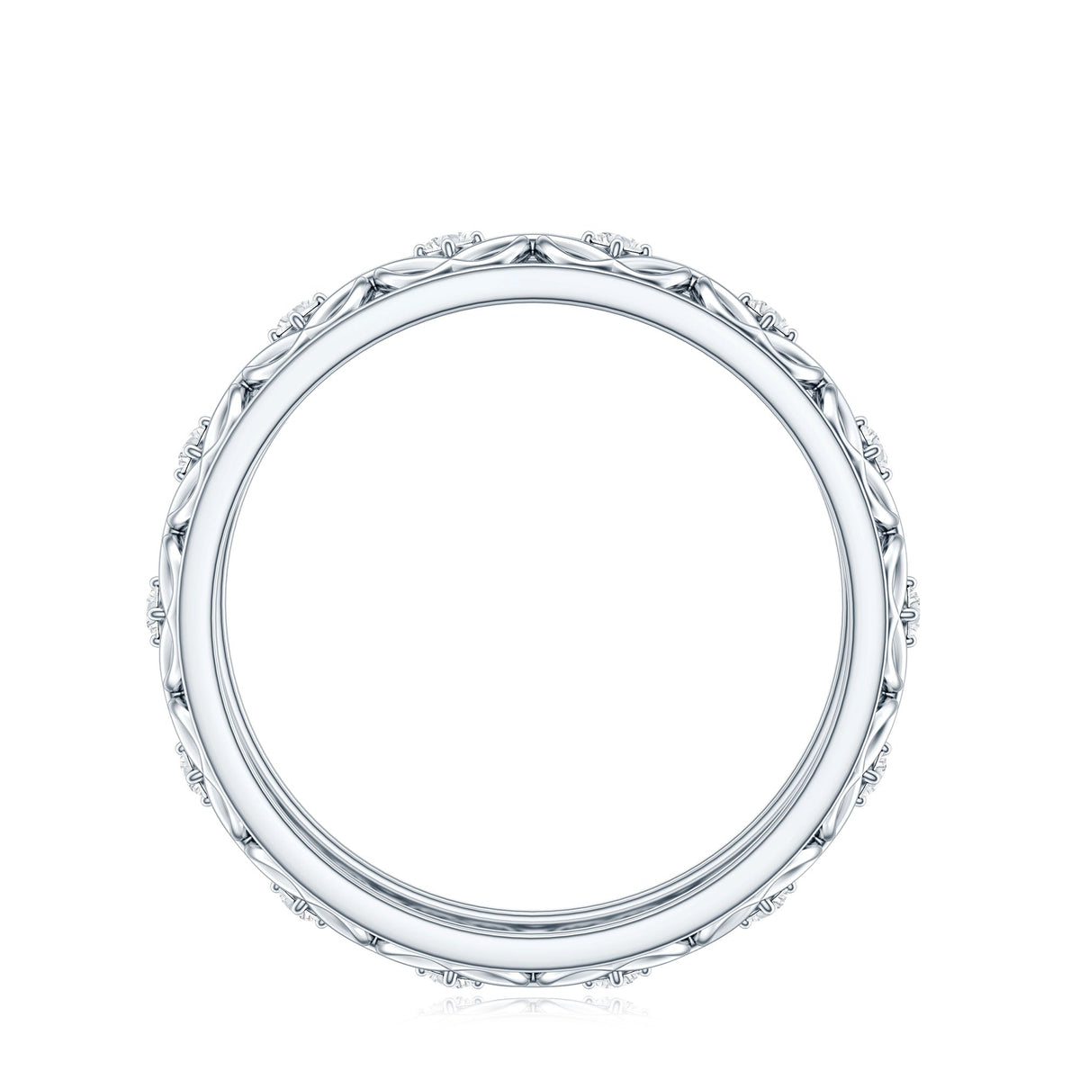 Moissanite Celtic Knot Wedding Band Ring