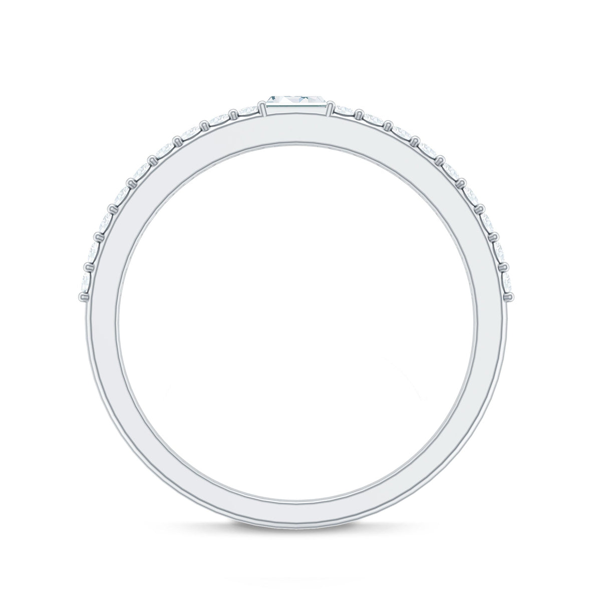 Real Diamond Half Eternity Ring