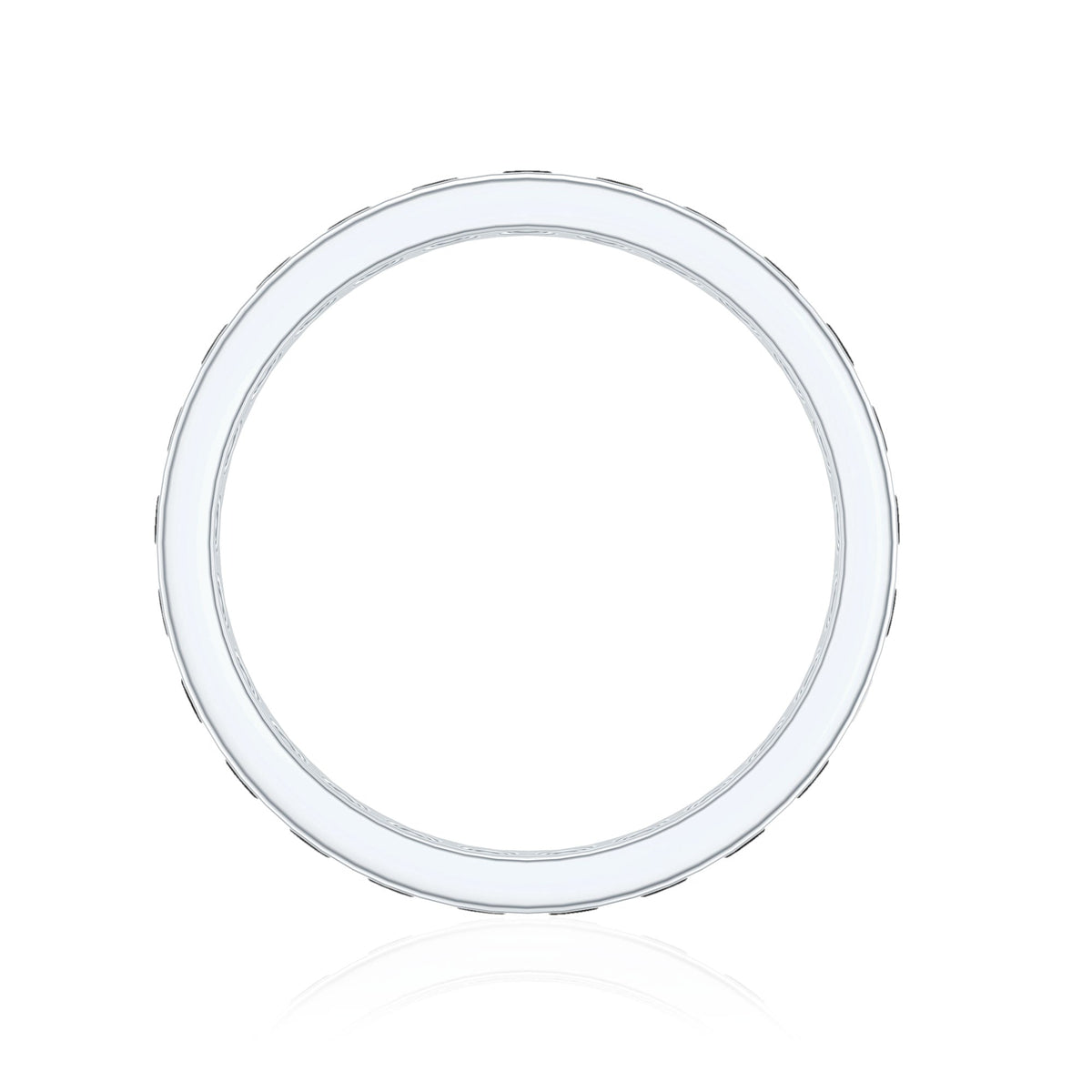 Channel Set Black Spinel Eternity Ring