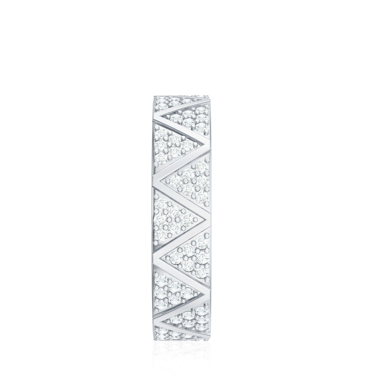 Natural Diamond Wide Wedding Band for Women