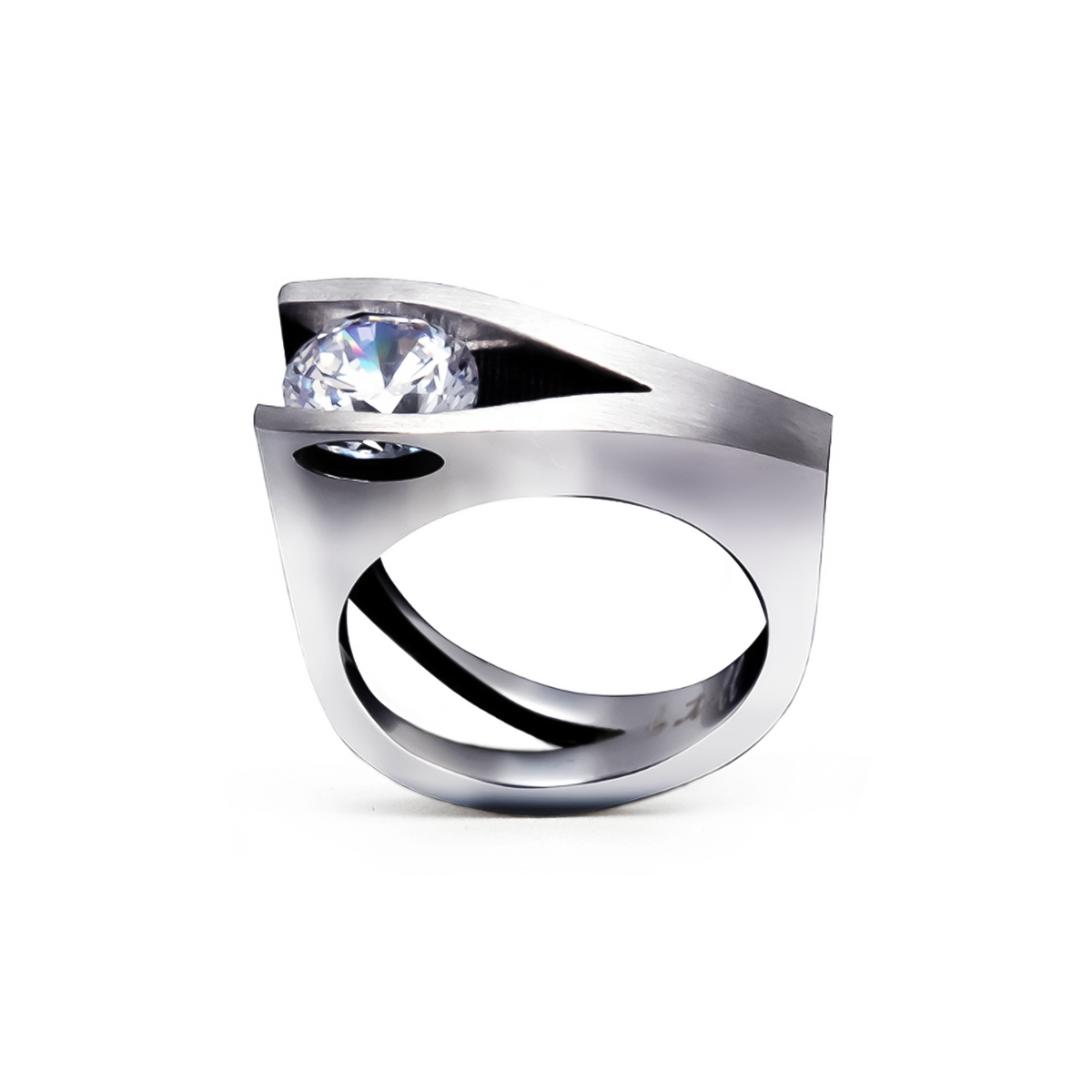 RG095W B.Tiff Tension Wishbone 2 ct Solitaire Ring
