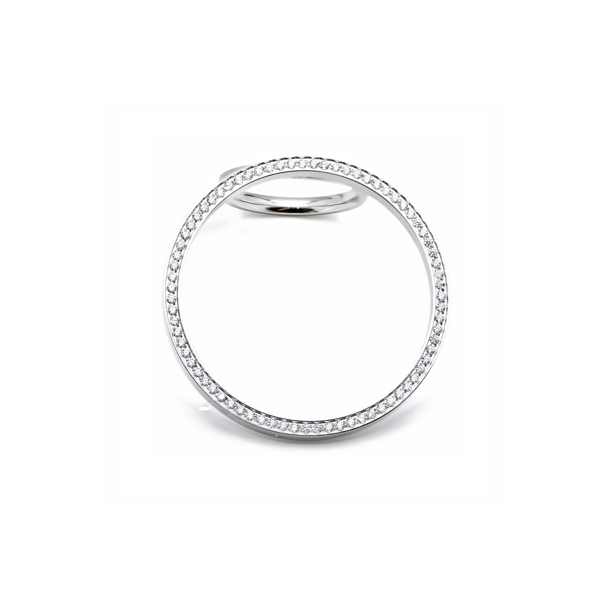 RG099W B.Tiff Pavé Hoop Ring  [Thin Band]
