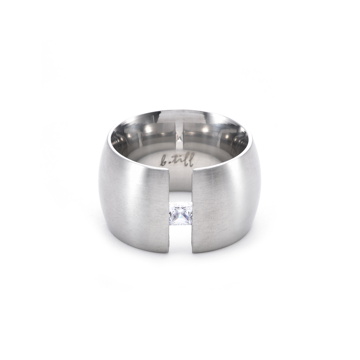 RG200W B.Tiff .5 ct Princess Cut Extra Wide Ring [Wide Band]