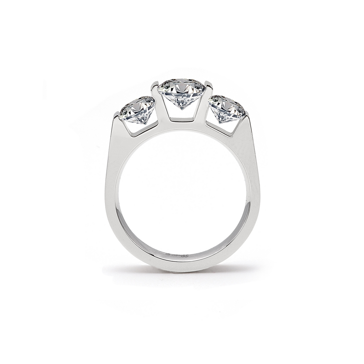 RG203W B.Tiff 3-Stone Cushion Cut Engagement Ring
