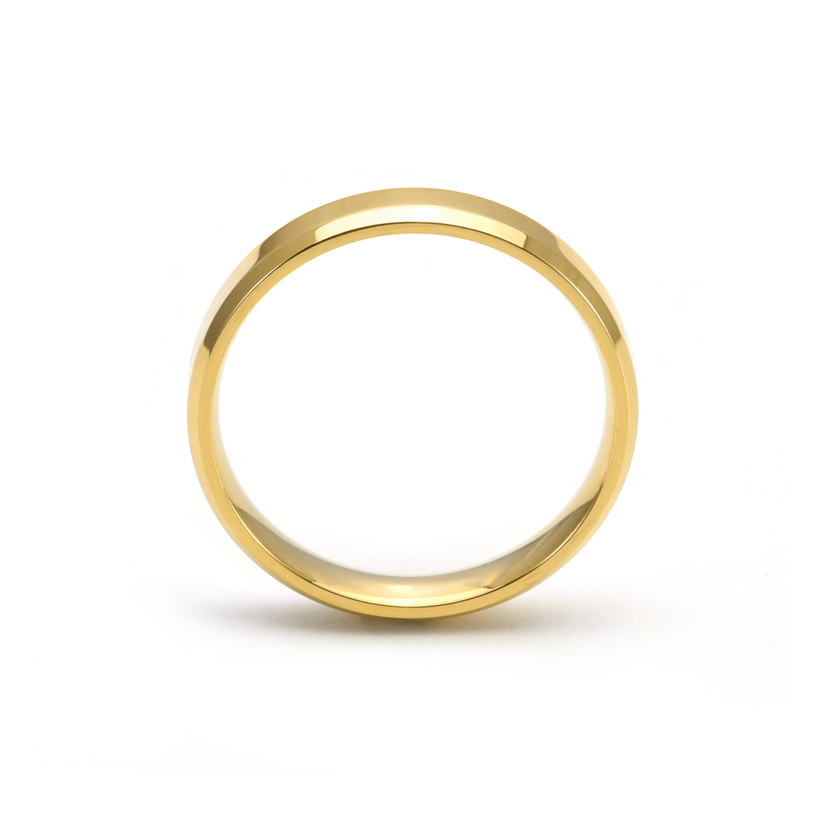 RG401G B.Tiff Gold Plated High Polish Beveled Edge Ring