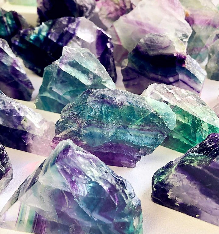 Rainbow Fluorite Crystal Rough Large Rock Brazilian 2 Inches Raw