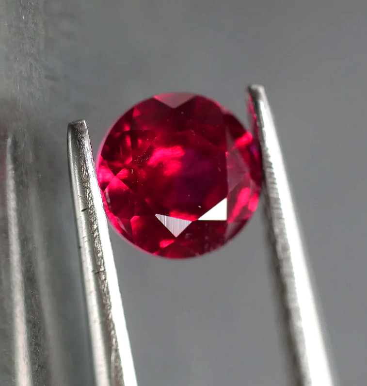 Ruby Lab Grown Round Cut Man Made Calibrated Synthetic Thailand AAA IF