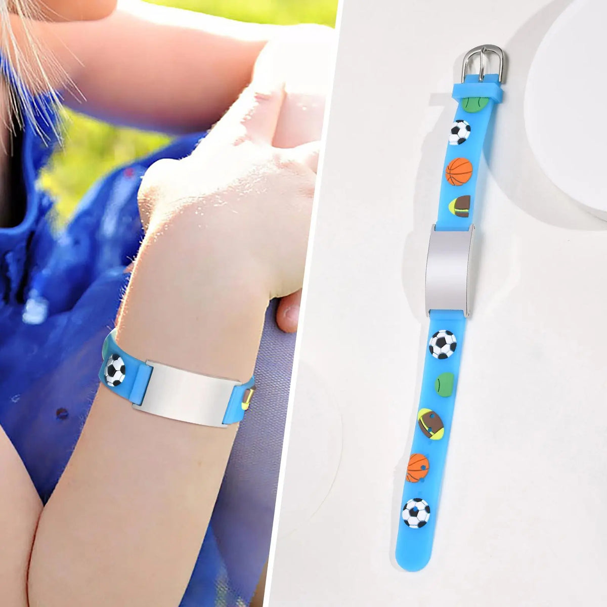 Customzied Personalized ID Bracelet for Little Girls Boys, Silicone Bracelet Adjustable, Engrave Quotes Inspirational Gift