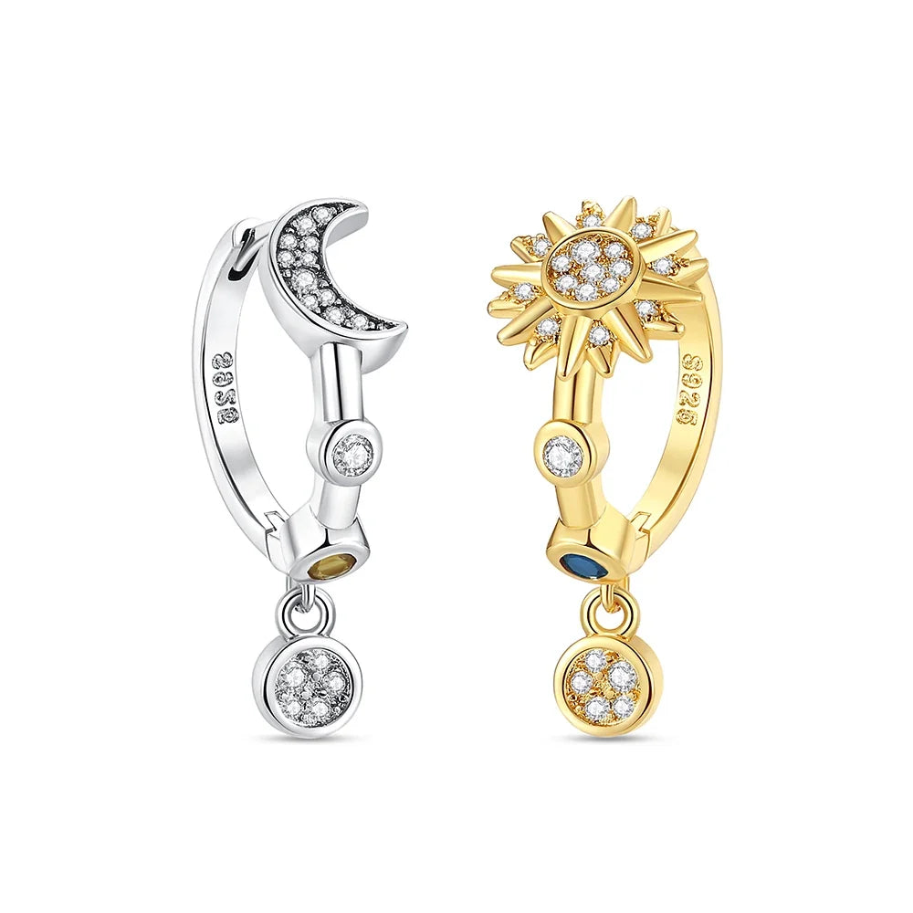 Original 925 Sterling Silver Earrings 2026 Stud Hoop Crystal Earings For Women Rose Gold Crown Heart Infinity Bee Earing Jewelry