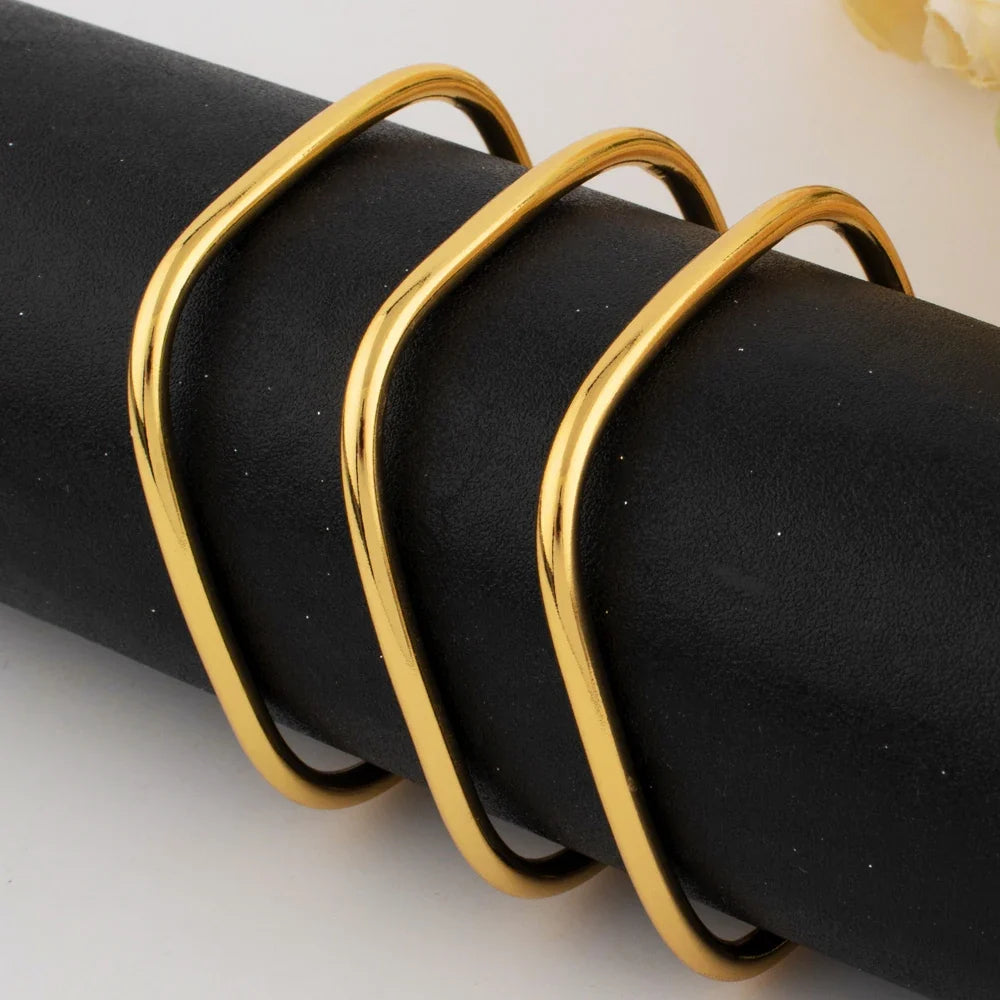 316L stainless steel gold-plated bracelet Fashion Personality Simple Punk Retro Hip-hop High Temperament Bracelet