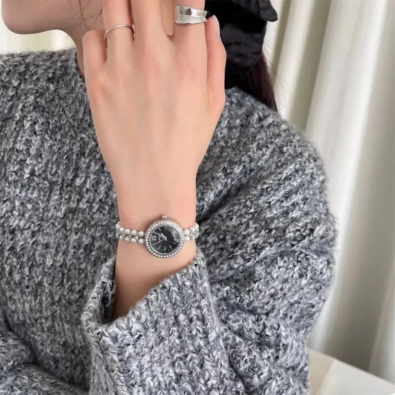 Pearl Studded Strap Women Watch Luxury Ladies Gift Bracelet Watch Fashion Quartz Wristwatches Dropshipping Relojes Para Mujer