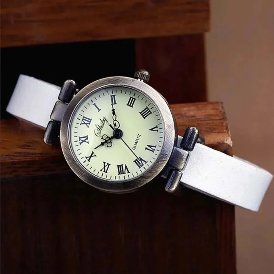 Shsby New Fashion Hot-Selling Female Antique bronze leather watch ROMA Vintage Watch Women Dress Watches