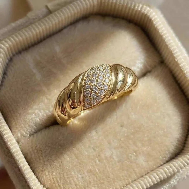 925 Sterling Silver Fashion Women's Rings Luxury Paved Crystal Cubic Zirconia Hip Hop Girls Finger-rings Versatile Fine Jewelry
