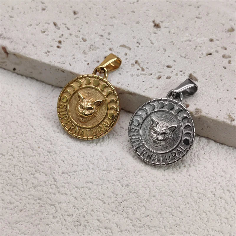 Trendy Rose Cross Design 18K Gold Plated Stainless Steel Pendants For Woman Man