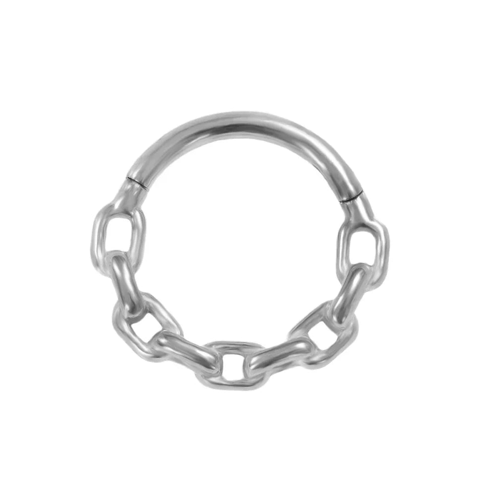 Flowers Nose Ring Septum 100% 316L Surgical Steel Zircon Clicker Daith Piercing Ear Cartilage Helix Hoop Flowers Water Drops