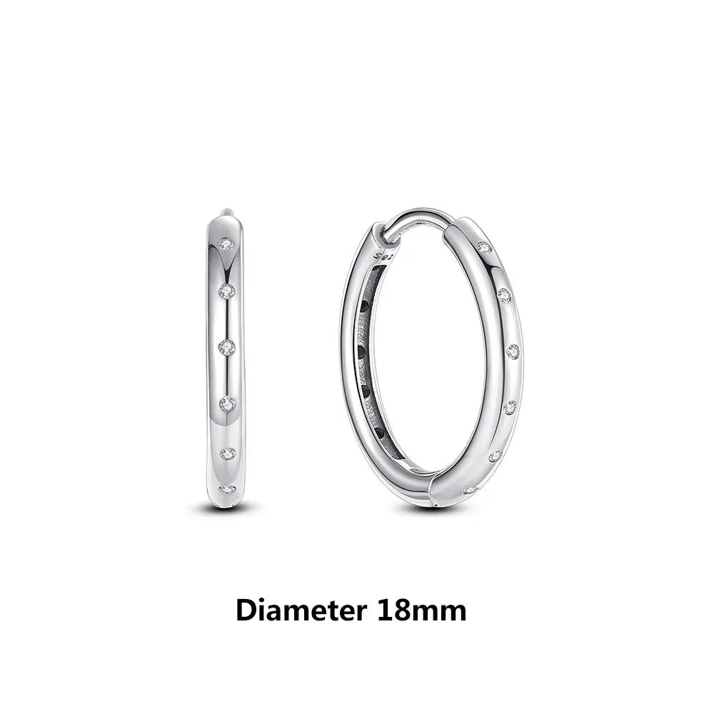 Original 925 Sterling Silver Earrings 2026 Stud Hoop Crystal Earings For Women Rose Gold Crown Heart Infinity Bee Earing Jewelry