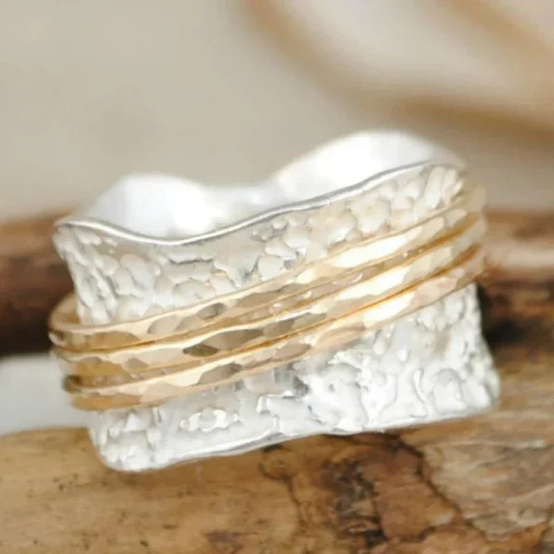 Fashion Minimalist Double Color Inlay Zircon Ring For Women Birthday Party Jewelry Custom Jewelry