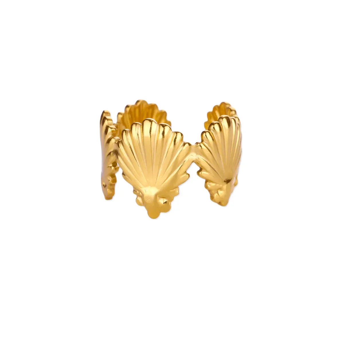 Stainless Steel Exaggerated Big Flower Rings For Women Gold Color Sunflower Finger Ring Female Fashion Aesthetic Jewelry Gift